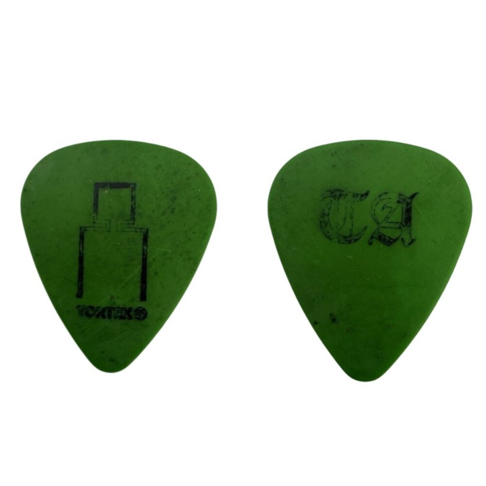 Ima Robot Timmy Anderson 2005 Tour‎ Guitar Pick Green Stage Used Tortex